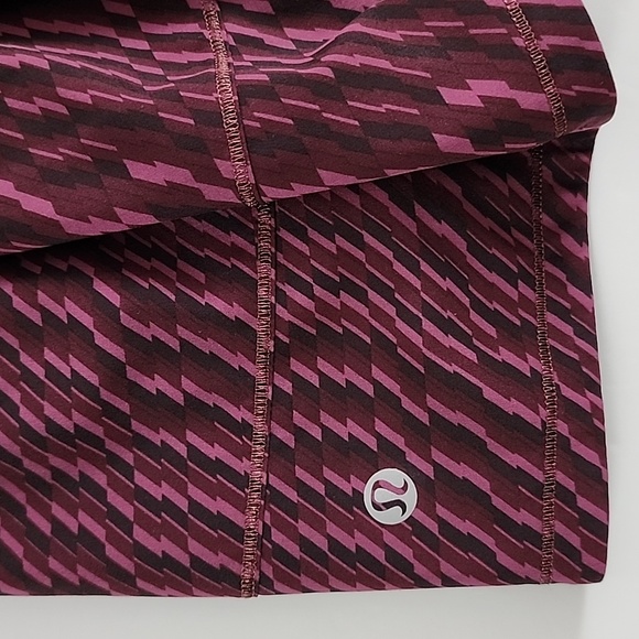 Lululemon Pace Rival Skirt II Shifted Horizon Red Grape Black Bordeaux Sz 6 Reg - Picture 7 of 15